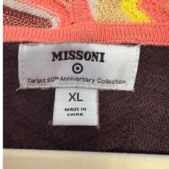 Missoni Target Women's Multi Colored Chevron Zip Up Hoodie Sweater Dress XL - Picture 2 of 14